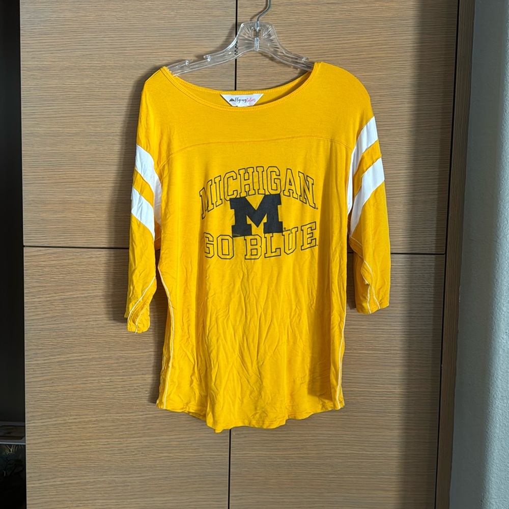 University of Michigan maize shirt